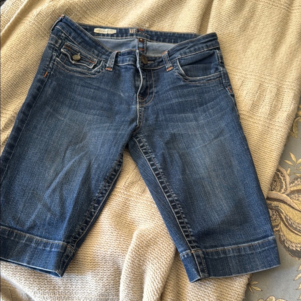 Kut from the Kloth Blue Jean Shorts 4